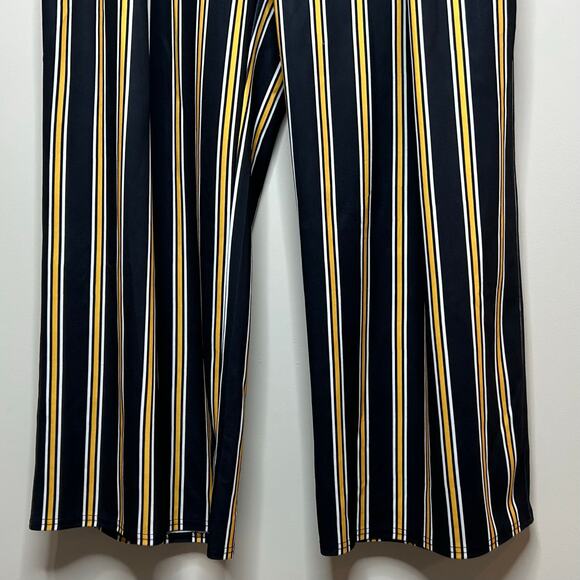 Mod X Striped Flowy Pants Size 1X Elastic Waist - Picture 3 of 8